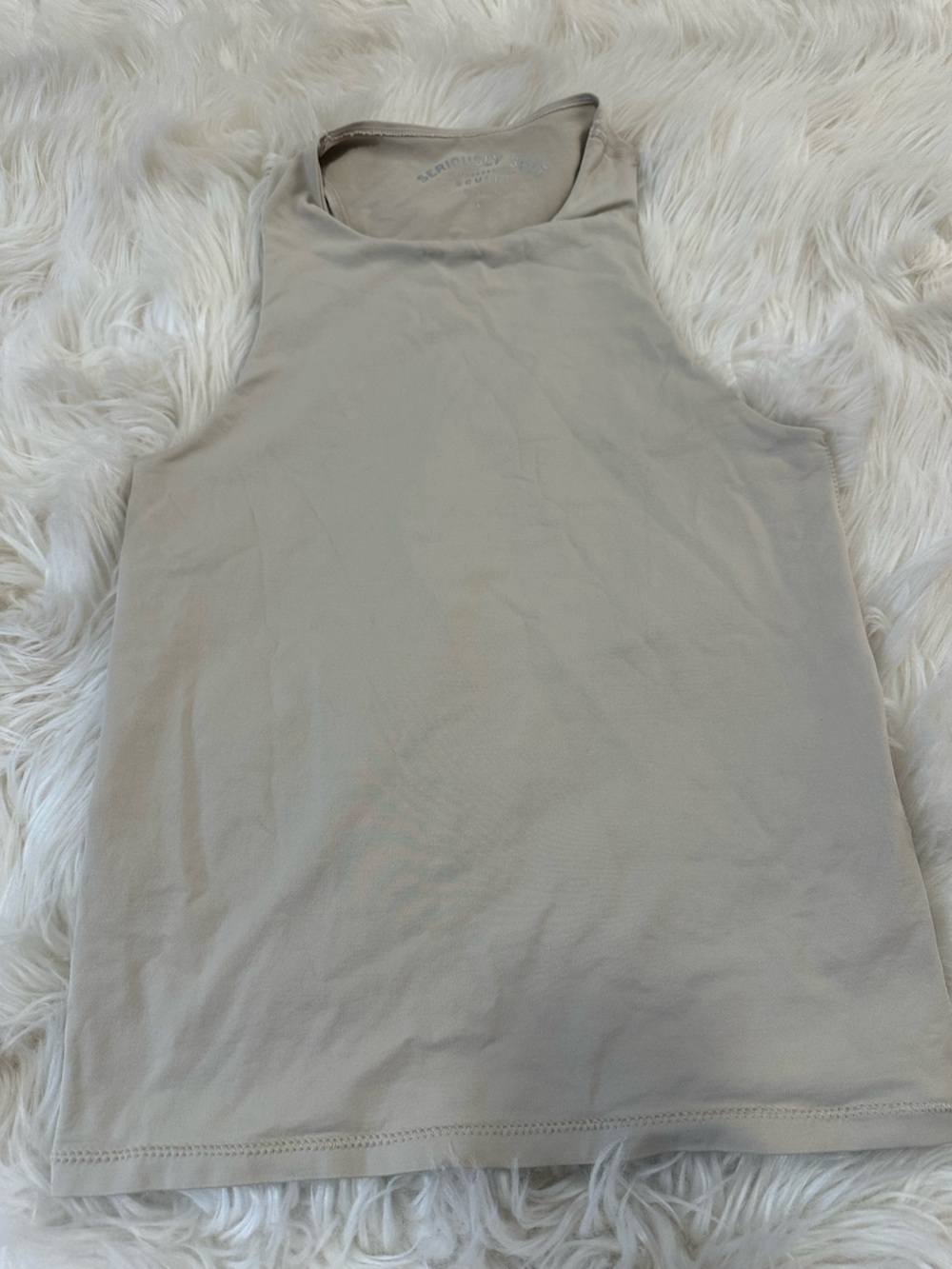 Aeropostale seriously soft sculpt Light Beige Racerback Tank Top